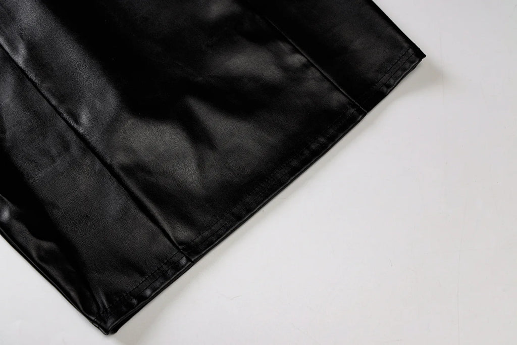 Women Summer Sexy Party Strapless Boon Pu Leatdycher Slim Package Hip Black Mini Dress Sundress Female Clothing