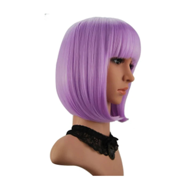 HAIRJOY Synthetic Hair Women  Red Short Straight  Wig for Cosplay Party