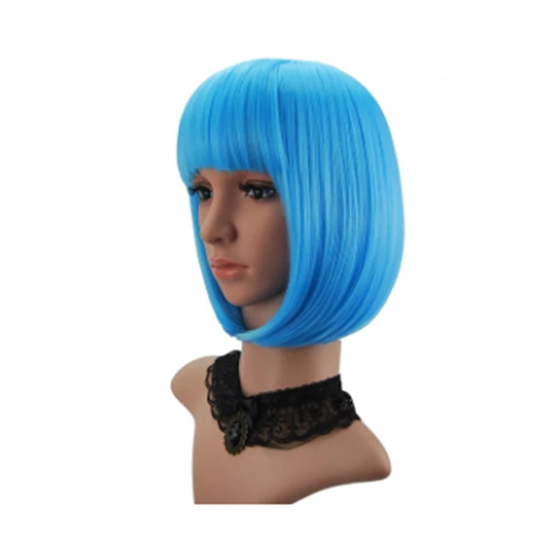 HAIRJOY Synthetic Hair Women  Red Short Straight  Wig for Cosplay Party