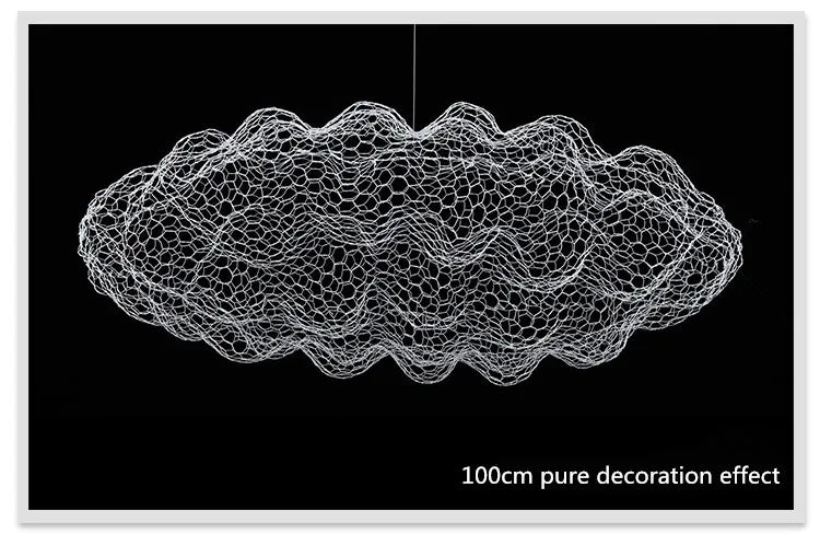 Art Decor Hollow Cloud Pendant Lights For Living Room Bedroom Staircase Danish Design Lamp Industrial Loft Firefly Chandelier