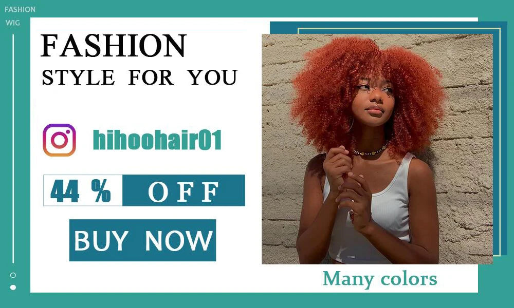 Short Wigs Afro Hair Kinky Curly Wigs With Bangs For Black Women Cosplay Lolita Blonde Wig Synthetic Blue White Purple