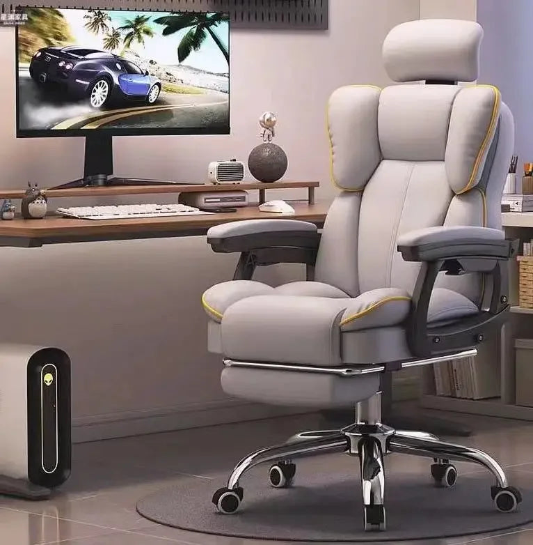 Computer Chair Reclining Comfortable Sedentary Gaming Chair Backrest Sofa Chair Desk Dormitory Live Study Swivel Chair Furniture