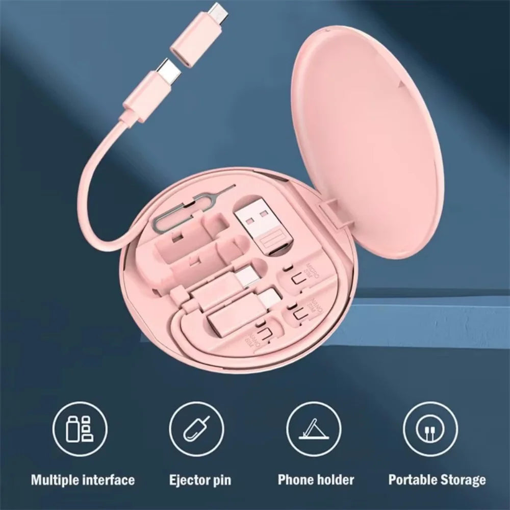 Multi USB Type C to C 60W Charging Adapter Cable Kit USB C to Lighting Conversion Set USB A & Type C to Micro/Type C/Lighting