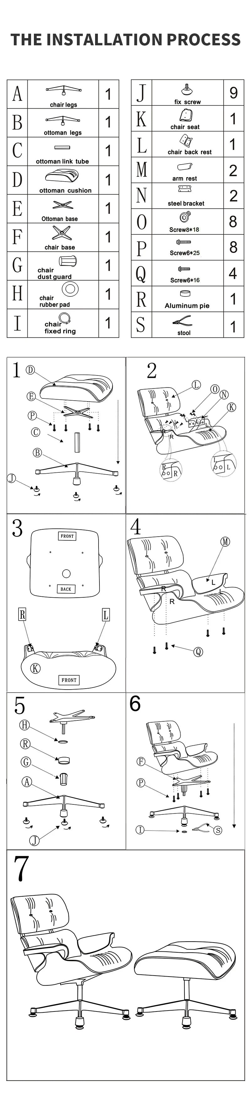 Top Layer Cowhide Classic Recliner Ottoman Light Rosewood Light   Walnut Armchair Swivel Lounge Chair Furniture Leisure Chair