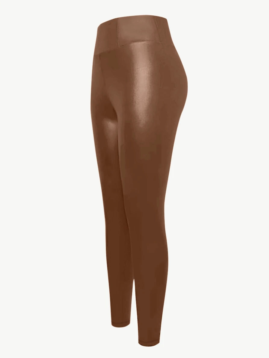 Women's Leather Tight-Fitting Pants High Waisted Sexy Elastic Hip Lift Pants Daily Casual Legging, dress code