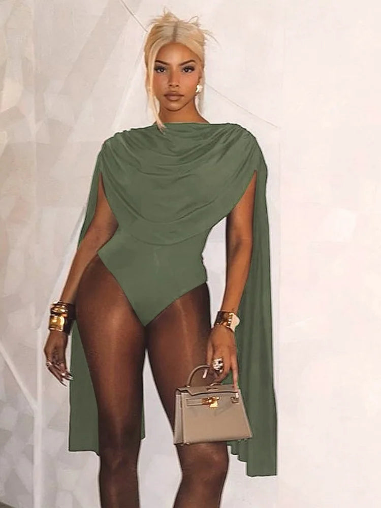 BOOFEENAA Cowl Neck Sleeveless Bodysuit Tops Spring 2025 Women Sexy Clothing Brown One Pieces Club Outfit C85-CZ24, dress