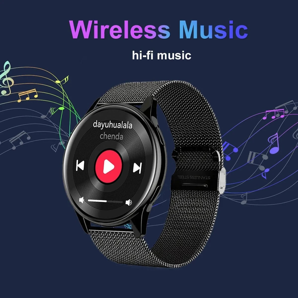 New Global Smartwatch for Android/IOS Phone Wireless Call Answer Heart Rate Blood Pressure Monitoring Message Push for Men Women