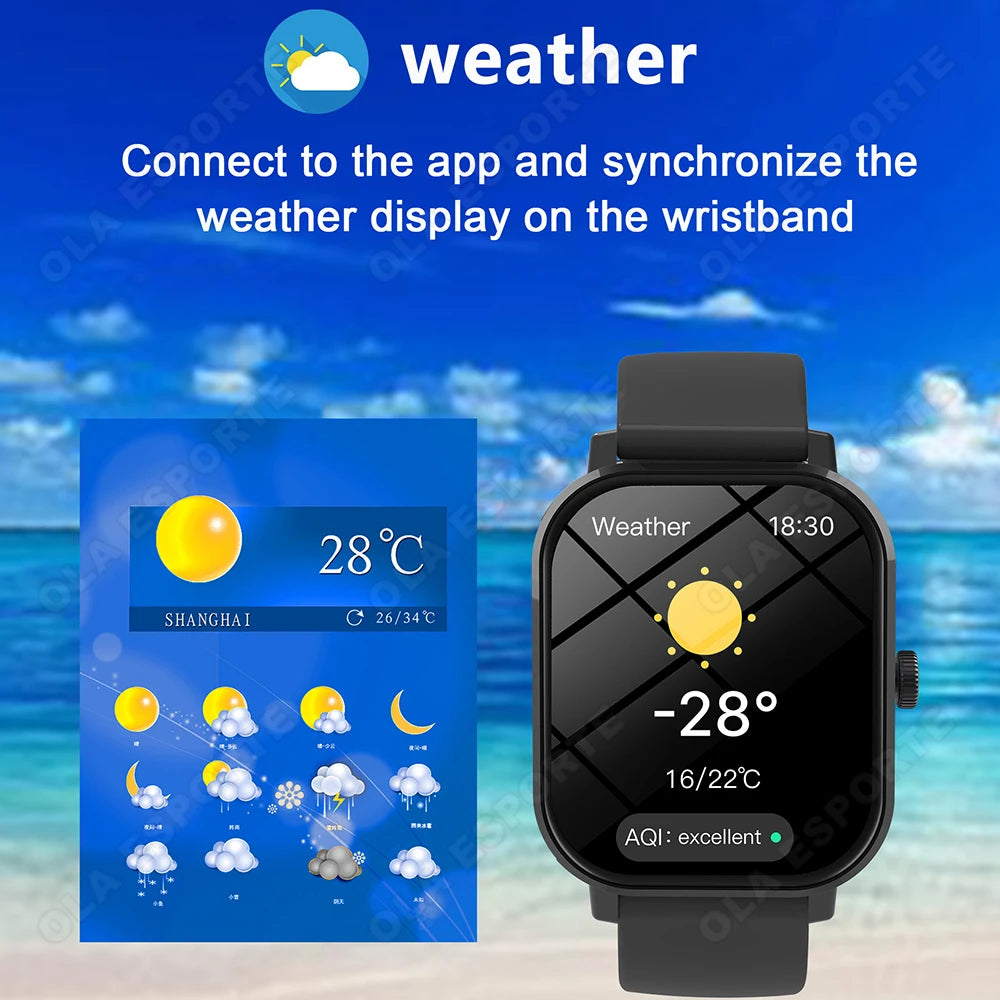 Multifunctional Smart Watch Men Women Bluetooth Connected Phone Music Fitness Sports Bracelet Sleep Monitor Smartwatch 2026 New