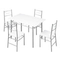 WOLTU Dining Set Dining Table with 4 Chairs for 4 Seat Metal Frame Kitchen Table Rectangular Restaurant Table Dining Room