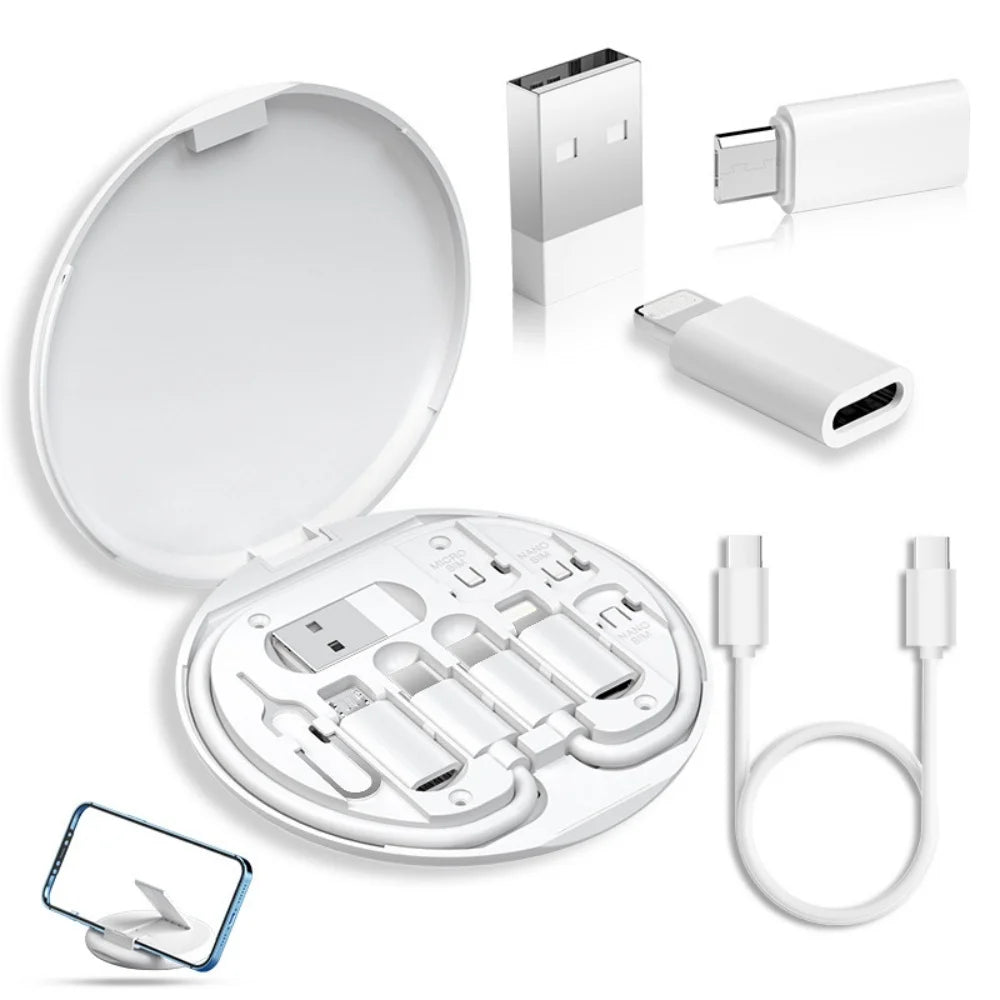 Multi USB Type C to C 60W Charging Adapter Cable Kit USB C to Lighting Conversion Set USB A & Type C to Micro/Type C/Lighting