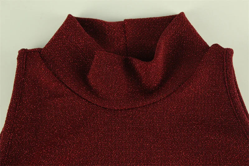 2026 New Women's Elegant Shiny Party Bodycon Robes Sexy Slim Sequins Red Sleeveless Long Dress Fashion Solid Maxi Gown Dresses