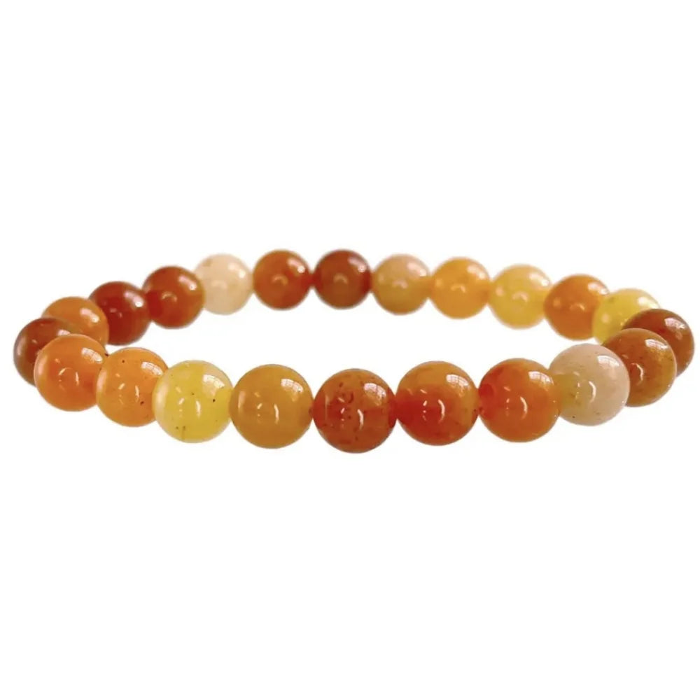 Natural Stone Round Beads Bracelet Rose Quartz Chakra Healing Crystal Elastic Stretch Bangle For Women Men Jewelry Gift