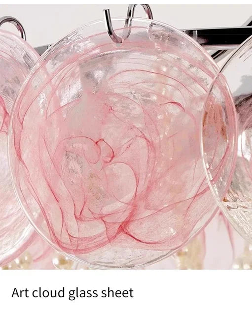 French Round  Murano Glass Chandelier led Pearl lamp for Living Dining Room Bedroom Kitchen Hanging Lamps indoor Hanging lamp