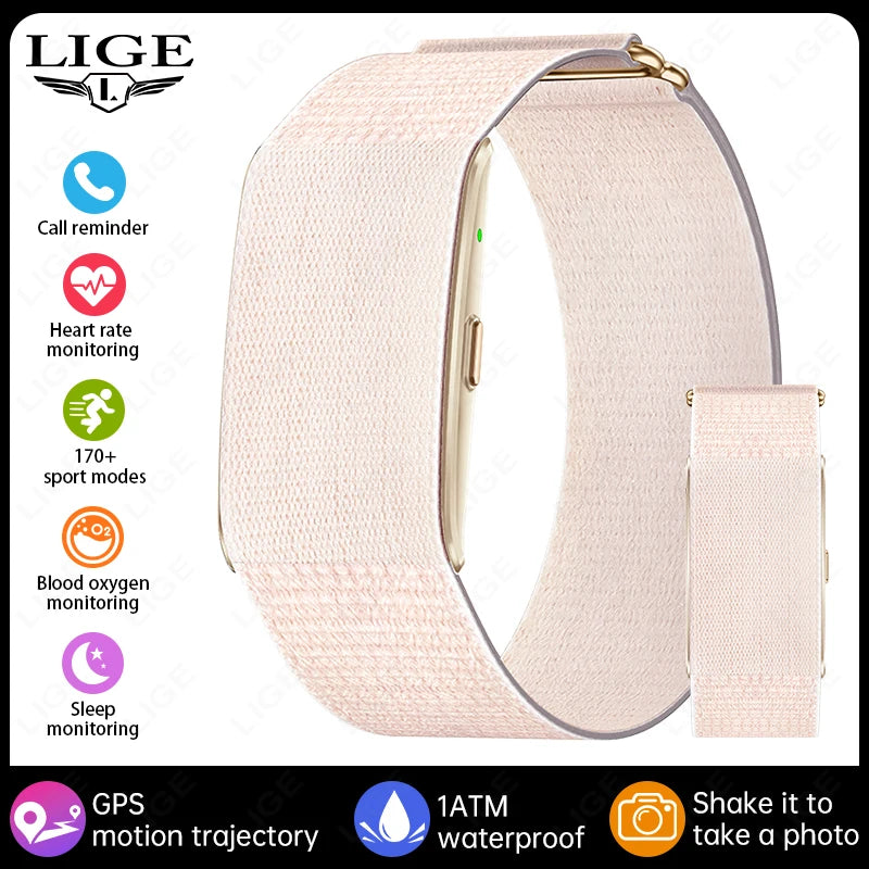 LIGE No Screen Smart Watch Woman Sports Outdoors Fitness Heart Rate Monitor 1ATM Waterproof New Smartwatch For Andrio IOS 2025