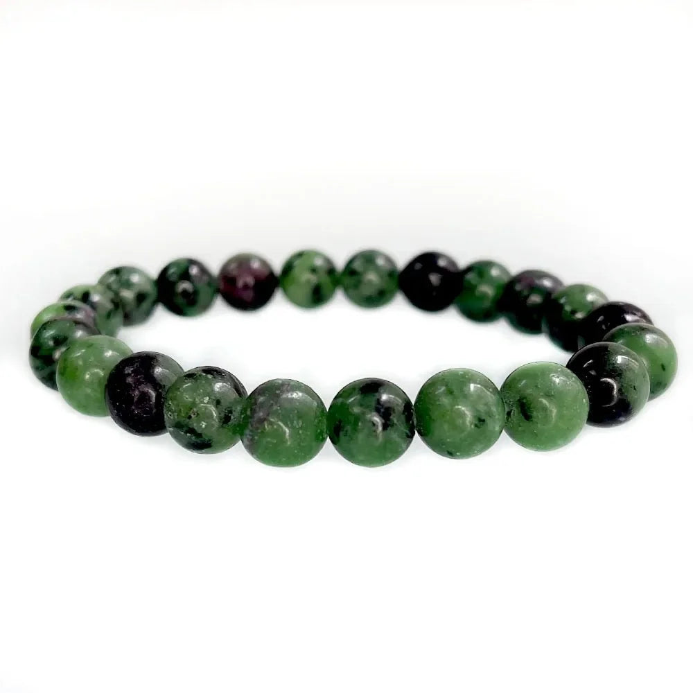 Natural Stone Round Beads Bracelet Rose Quartz Chakra Healing Crystal Elastic Stretch Bangle For Women Men Jewelry Gift