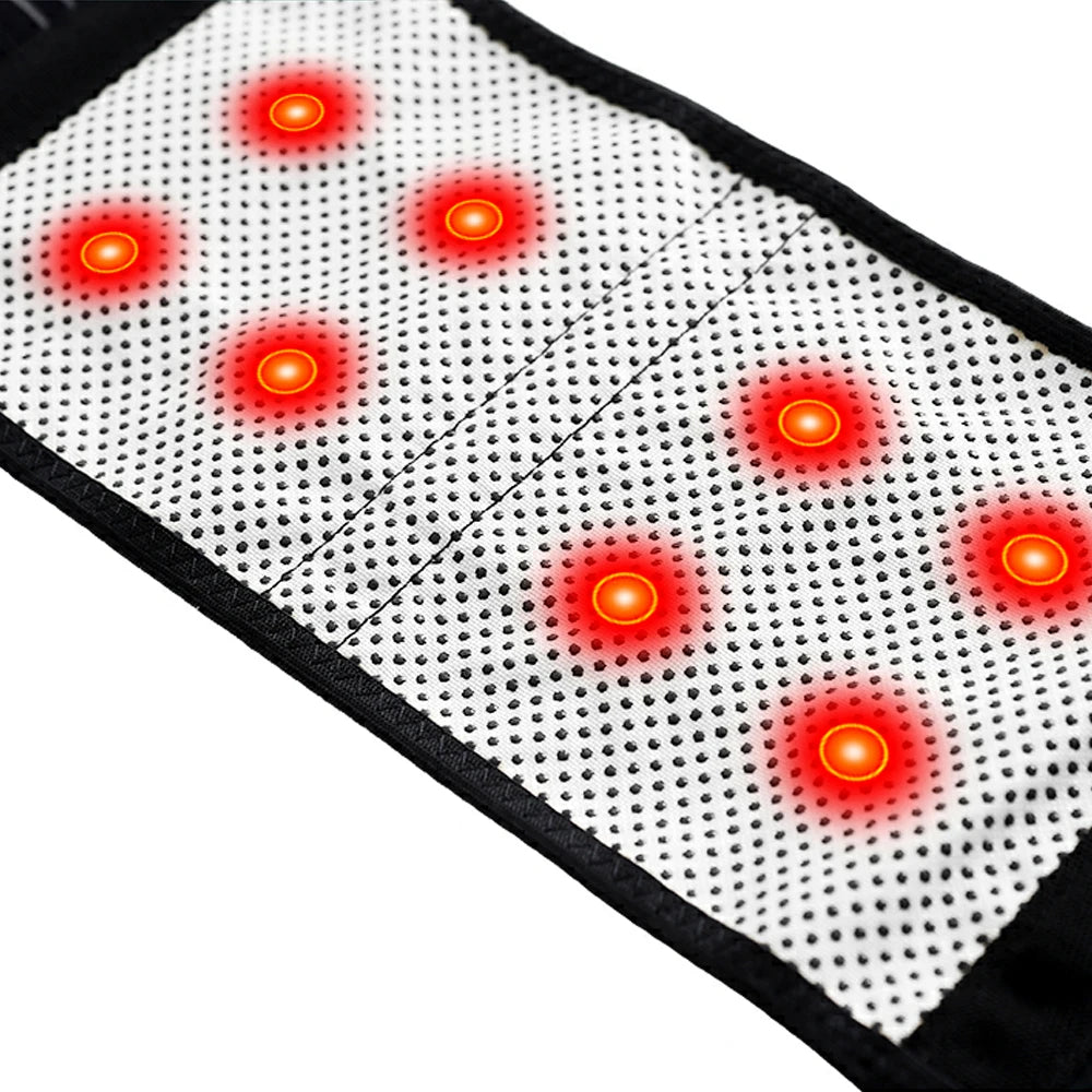 1PCS Adjustable Heating Lower Back Brace Support Belt with Magnetic Therapy for Pain Relief – Heated Lumbar Waist Wrap