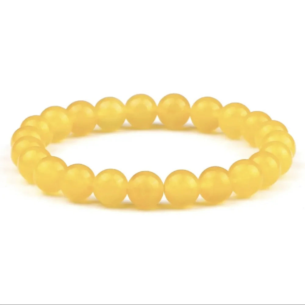 Natural Stone Round Beads Bracelet Rose Quartz Chakra Healing Crystal Elastic Stretch Bangle For Women Men Jewelry Gift