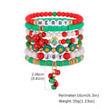 Colorful Multi-layer Bracelet Set, Snowflake Small Bell Charm Bracelet for Women Girl, Fashion Jewelry Festival Gift