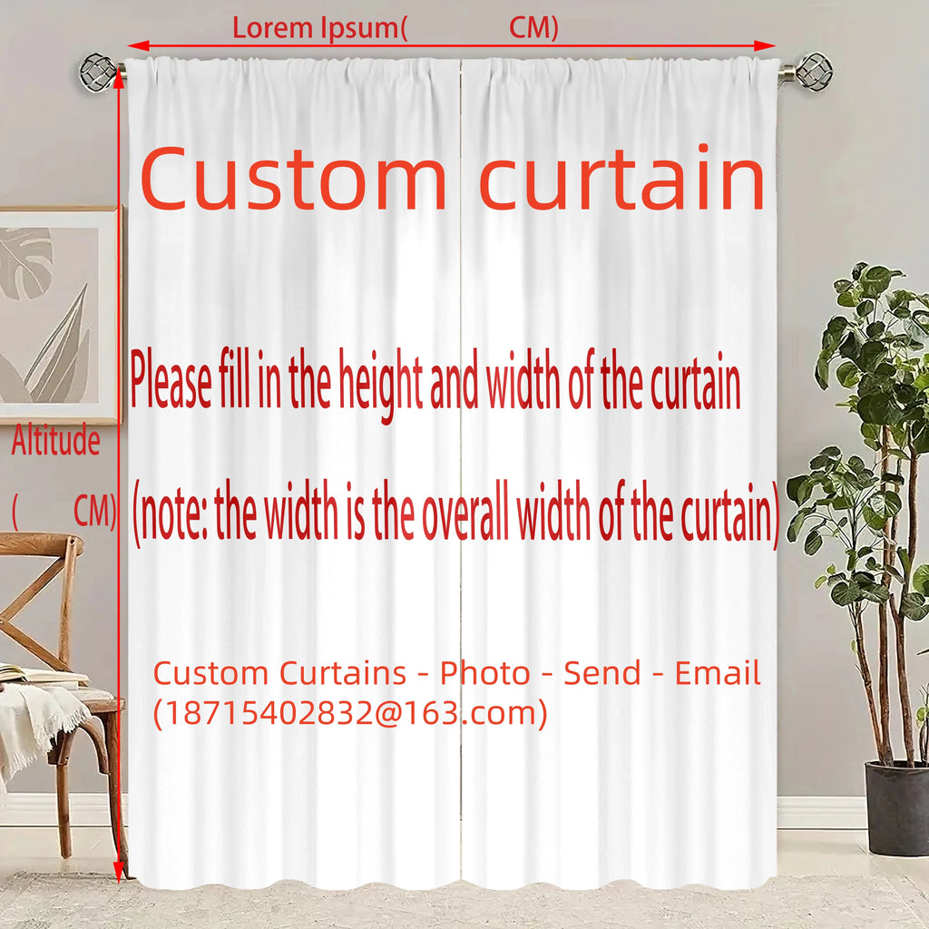 2 pieces - Luxurious Christmas tree print curtains, pole bag curtains, home decoration, room decoration、30*65inch