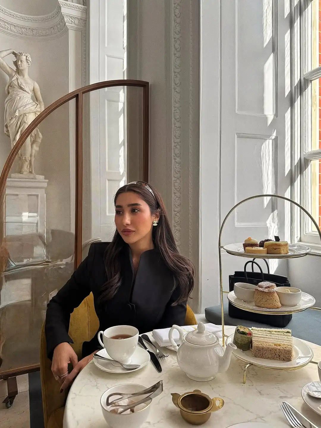 Elegant Stand Collar Mini Dress Women Casual Single Breasted Full Sleeve Cinched-waist Short Dresses Lady Evening Dinner Gowns