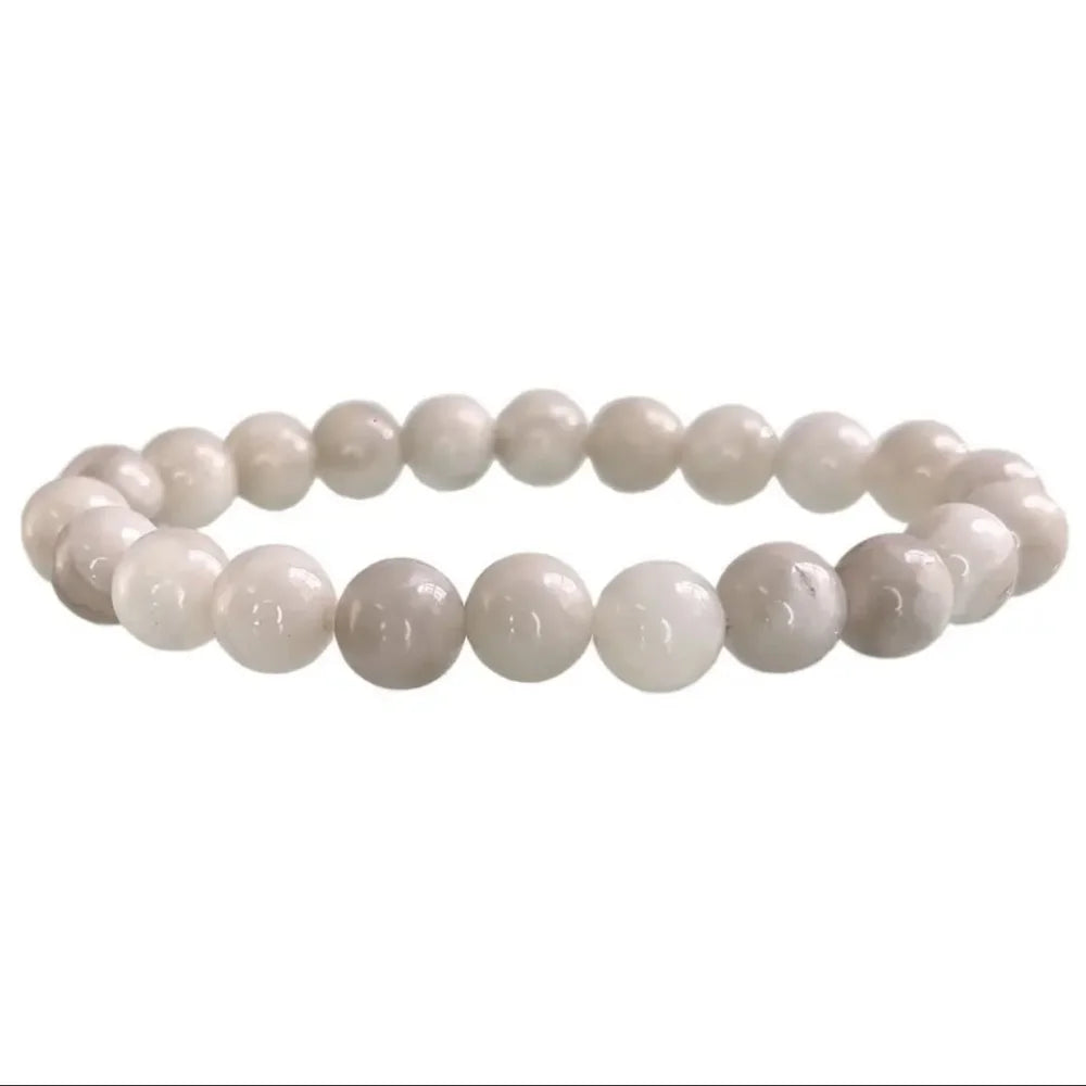 Natural Stone Round Beads Bracelet Rose Quartz Chakra Healing Crystal Elastic Stretch Bangle For Women Men Jewelry Gift