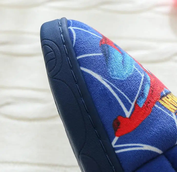 Children's Cotton Casual Shoes Winter Cartoon Non-slip Warm Home Indoor Shoe With Cotton Shoes Slippers BOY Kids Spiderman