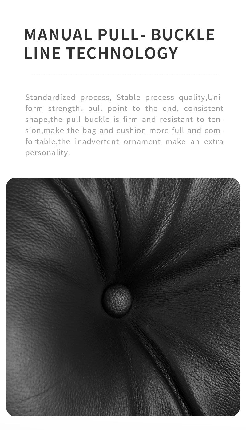 Top Layer Cowhide Classic Recliner Ottoman Light Rosewood Light   Walnut Armchair Swivel Lounge Chair Furniture Leisure Chair