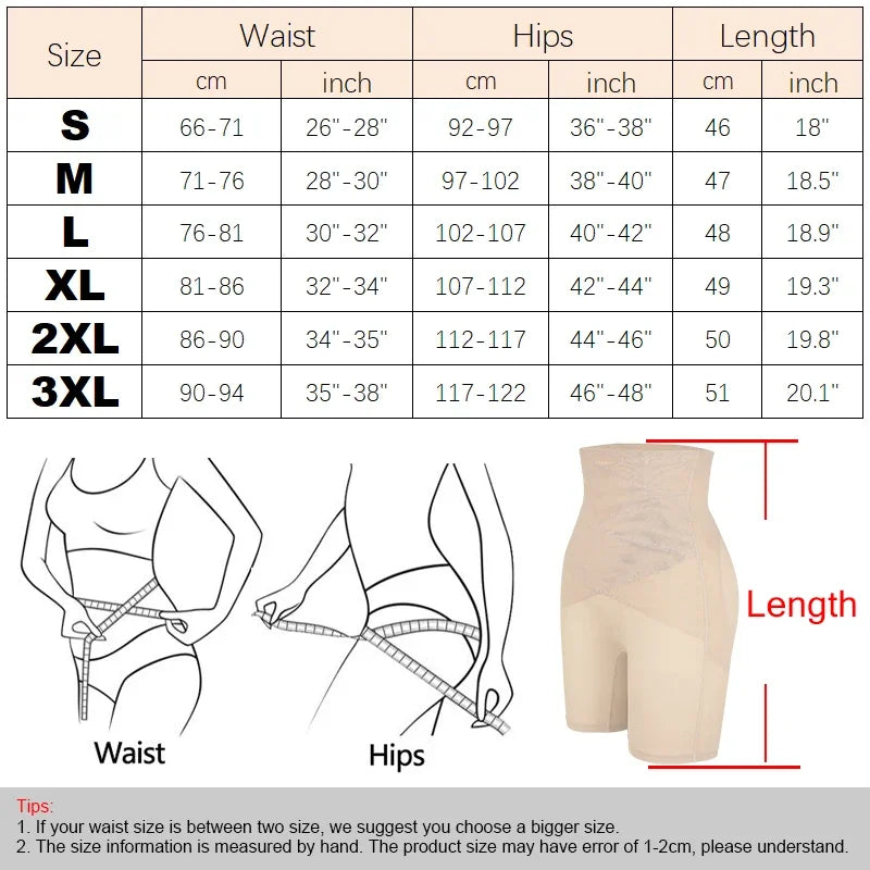 High Waisted Tummy Control Butt Lifter Body Shaper Panties Waist Trainer Thigh Slimmer Female Sexy Hips Lifting Slim Shapewear