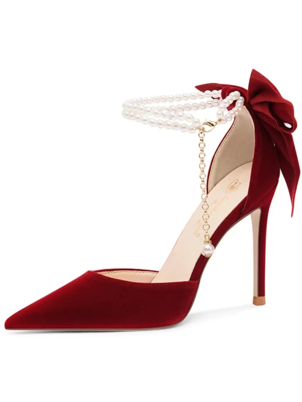 New Women Pumps 2025 Thin Heel Hollow Sandals Pearl Butterfly Pointed Toe High Heels Women Luxury Elegant Wedding Shoes Bride