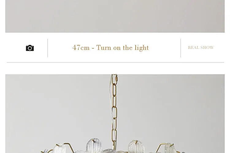 LED Glass Flower Pendant Light for Living Dining Room Bedroom Modern French Style Home Decoration Hanging Lamp E14