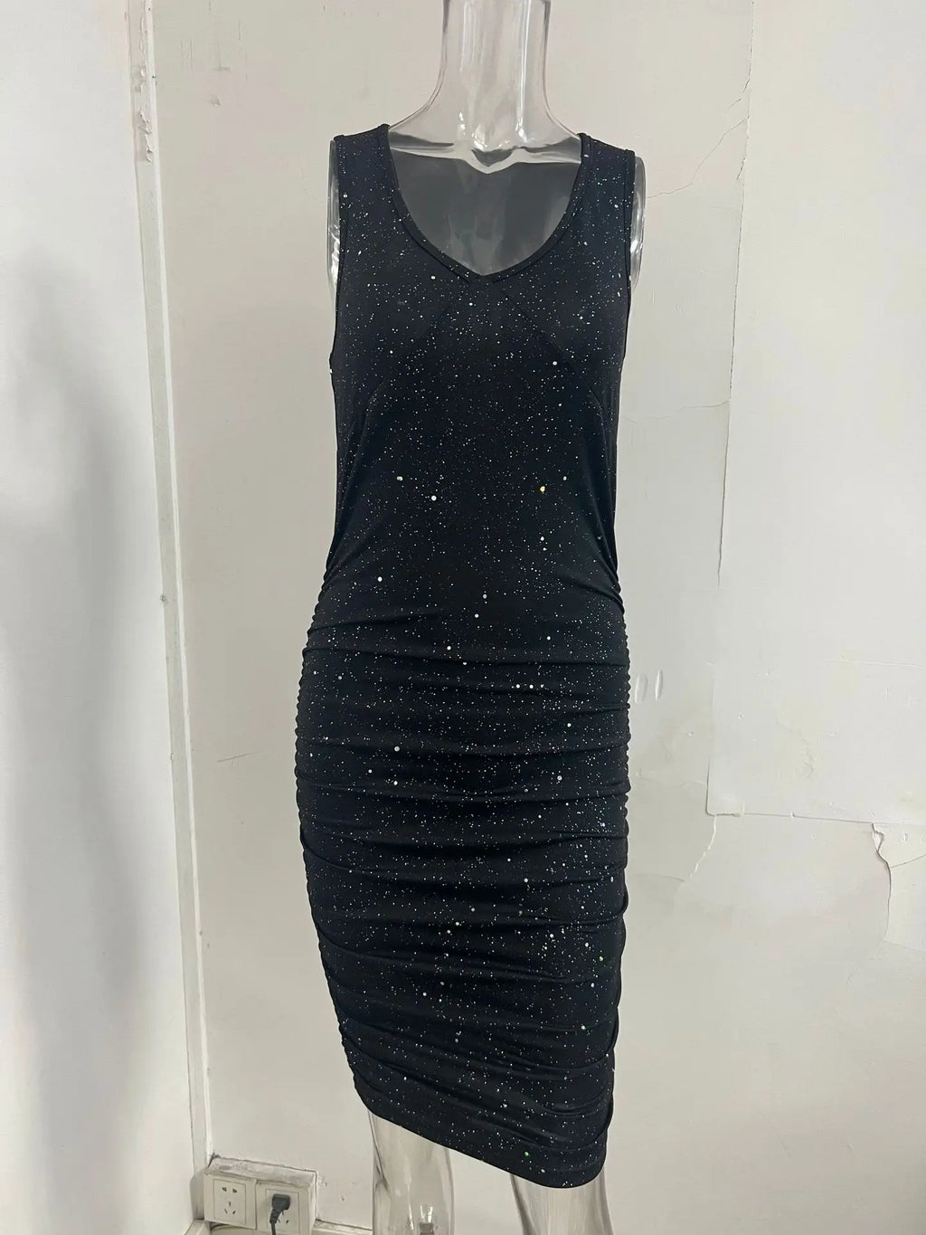 Summer Women's Sleeveless Dress Solid Color Slim Fit Package Hip Dress For Women, Sexy Spice Girl Bag Hip Dress