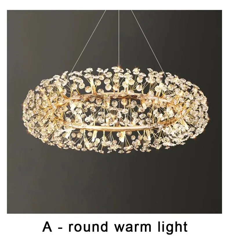 Modern Crystal Led Ceiling Pendant Lamps Home Decoration Hanging Light Fixture Dining Room Bedroom Living Room Chandelier Lustre