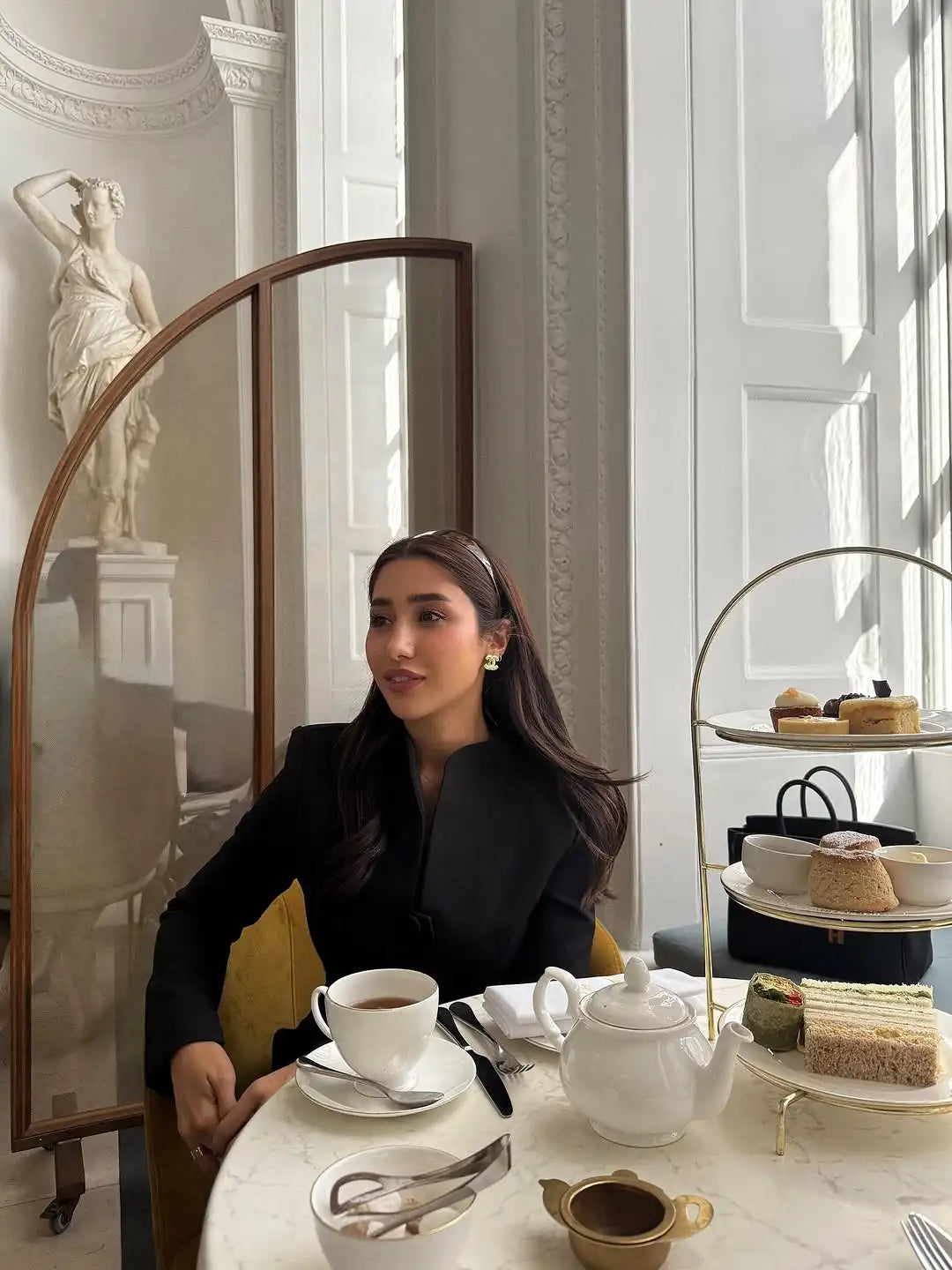 Elegant Stand Collar Mini Dress Women Casual Single Breasted Full Sleeve Cinched-waist Short Dresses Lady Evening Dinner Gowns