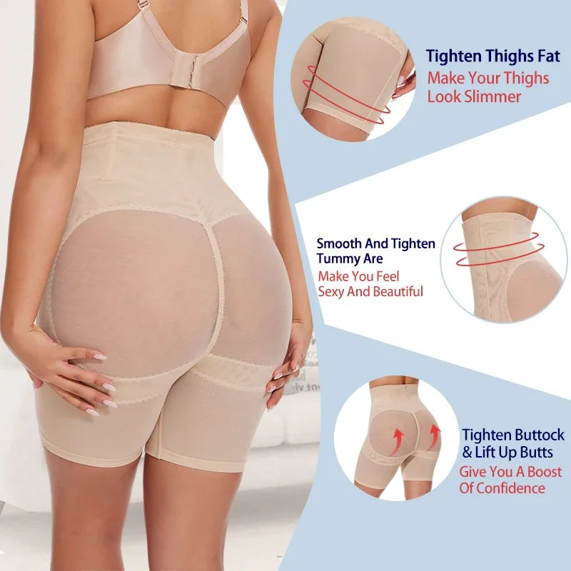 High Waisted Tummy Control Butt Lifter Body Shaper Panties Waist Trainer Thigh Slimmer Female Sexy Hips Lifting Slim Shapewear