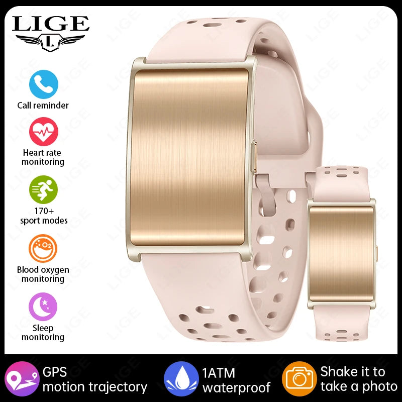 LIGE No Screen Smart Watch Woman Sports Outdoors Fitness Heart Rate Monitor 1ATM Waterproof New Smartwatch For Andrio IOS 2025