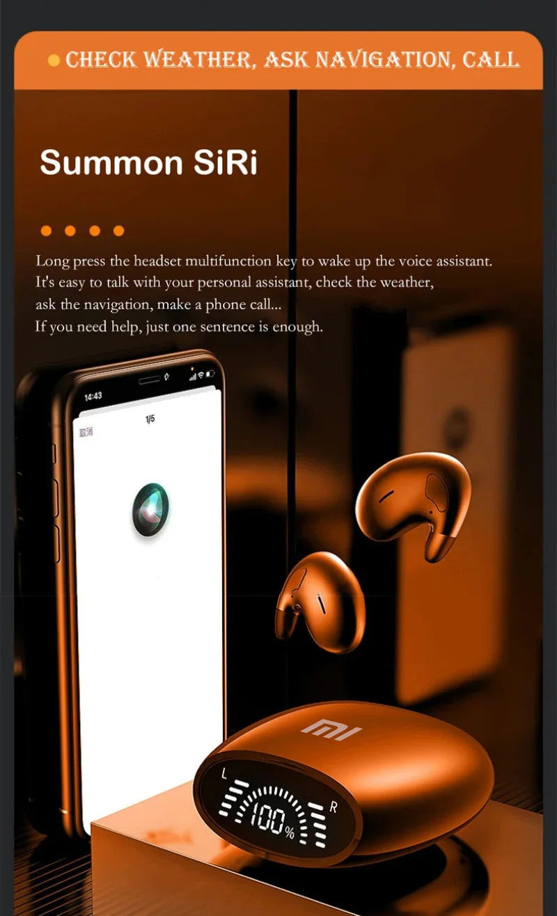 Xiaomi Mijia Sleep Invisible Earbuds Tiny Headphone Sport Stereo Bluetooth 5.3 Earphone Hidden Noise Cancelling Wireless Headset