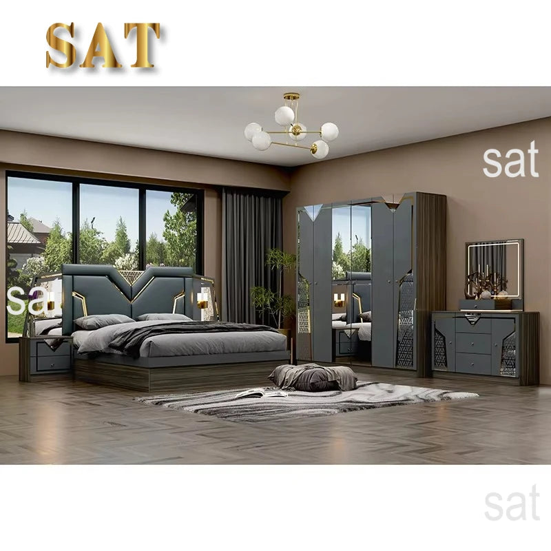 Sofa Modern Deluxe Bed King Wooden Furniture Bedroom Set
