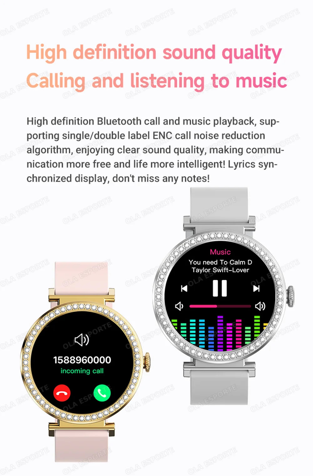 New ECG Monitor Smartwatches Bluetooth Call Heart Rate Blood Pressure/Oxygen Sleep Monitor Waterproof Sports Smart Watch Women