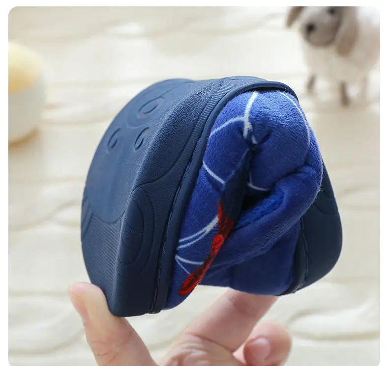 Children's Cotton Casual Shoes Winter Cartoon Non-slip Warm Home Indoor Shoe With Cotton Shoes Slippers BOY Kids Spiderman