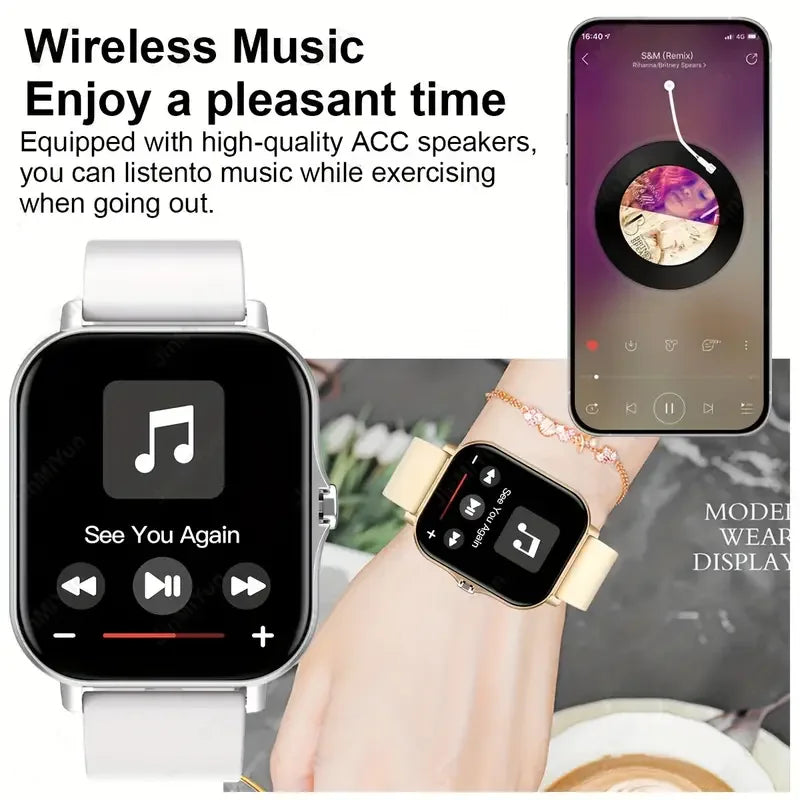 KESHUYOU 2025 New Smart Watch Bluetooth Talking Blood Oxygen/Blood Pressure Monitor Smart Watch for Women Men Holiday Gift