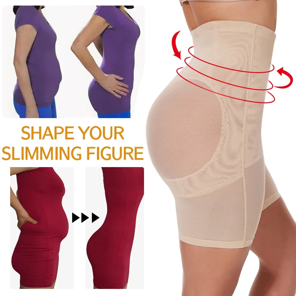 High Waisted Tummy Control Butt Lifter Body Shaper Panties Waist Trainer Thigh Slimmer Female Sexy Hips Lifting Slim Shapewear