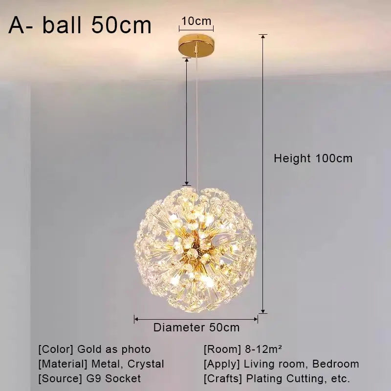 Modern Crystal Led Ceiling Pendant Lamps Home Decoration Hanging Light Fixture Dining Room Bedroom Living Room Chandelier Lustre