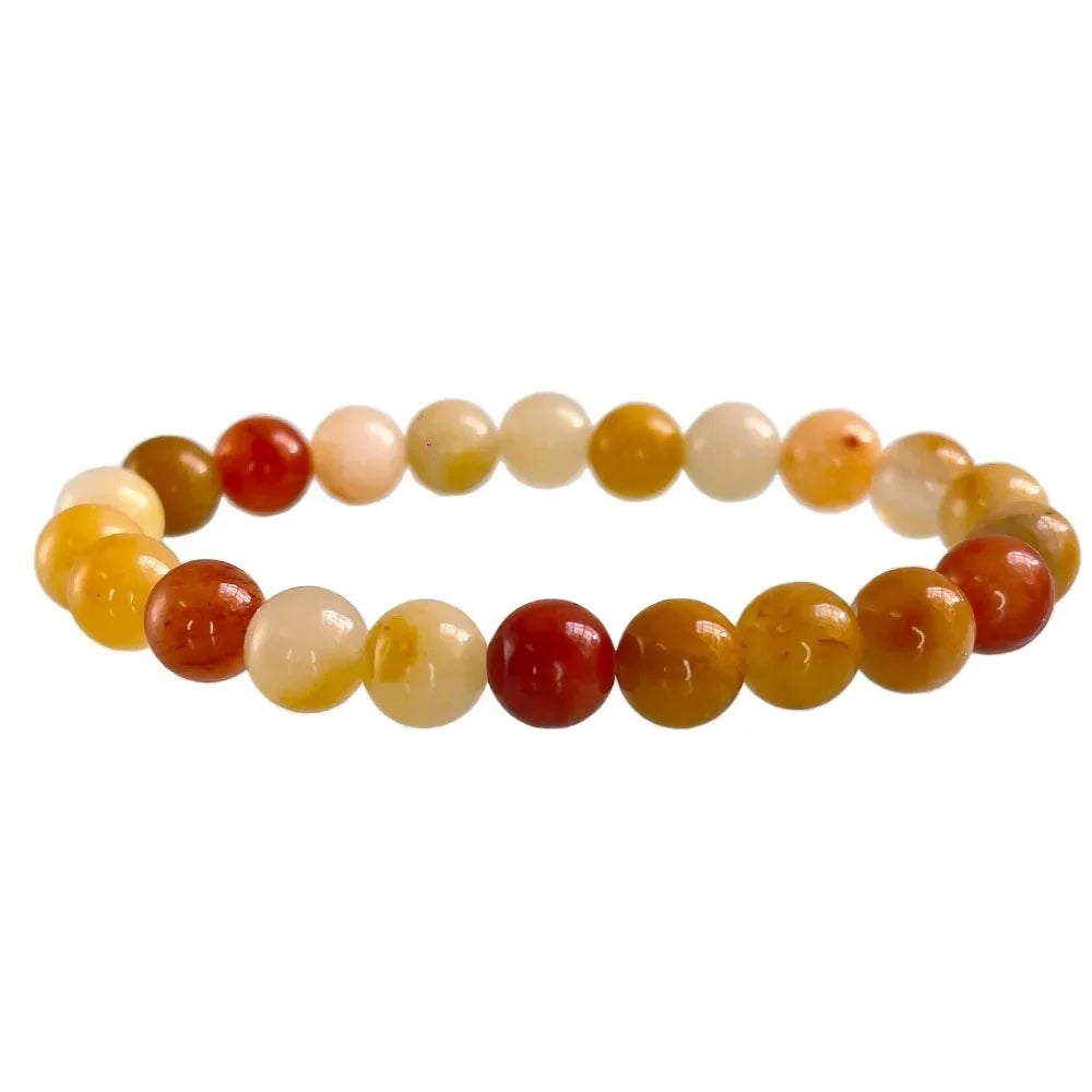 Natural Stone Round Beads Bracelet Rose Quartz Chakra Healing Crystal Elastic Stretch Bangle For Women Men Jewelry Gift