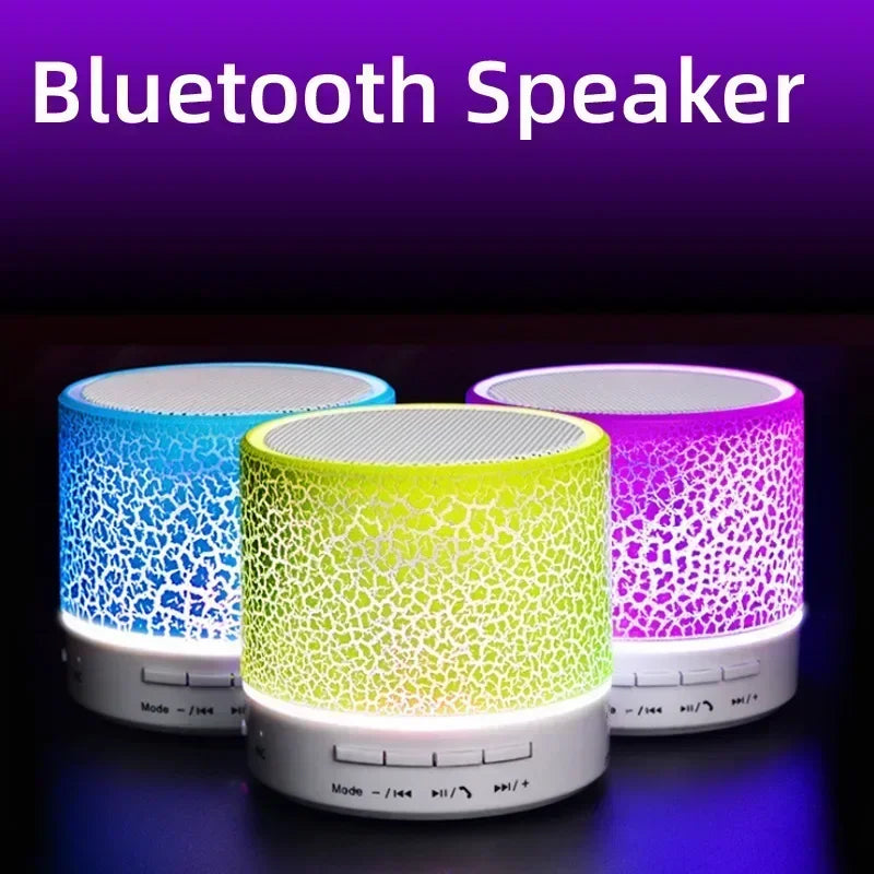 Mini Bluetooth Speaker Wireless Loudspeaker Crack LED SD Card USB Subwoofer Portable MP3 Music Sound Column for PC Mobile Phone