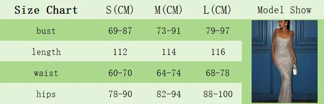 Chic Women Bling Glitter Sequins Sling Dress Fashion Sliver Sleeveless Backless Bodycon Maxi Robes Lady New Party Club Gown