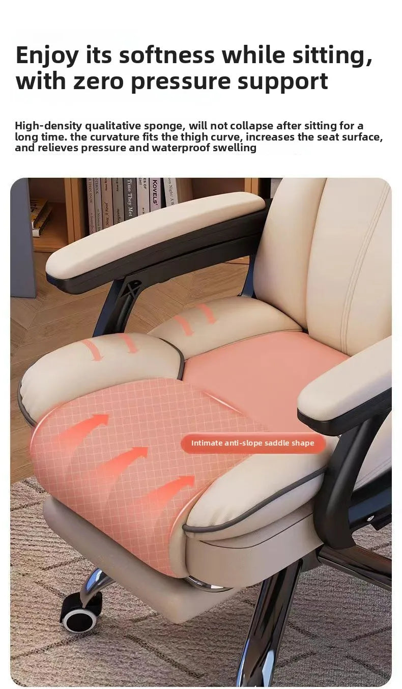 Computer Chair Reclining Comfortable Sedentary Gaming Chair Backrest Sofa Chair Desk Dormitory Live Study Swivel Chair Furniture