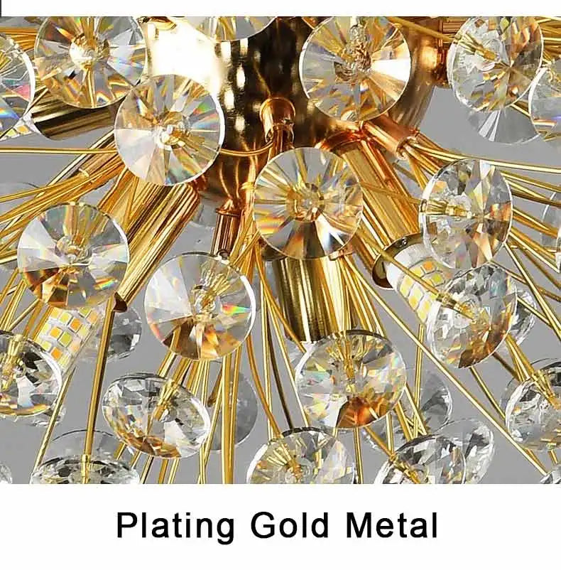 Modern Crystal Led Ceiling Pendant Lamps Home Decoration Hanging Light Fixture Dining Room Bedroom Living Room Chandelier Lustre