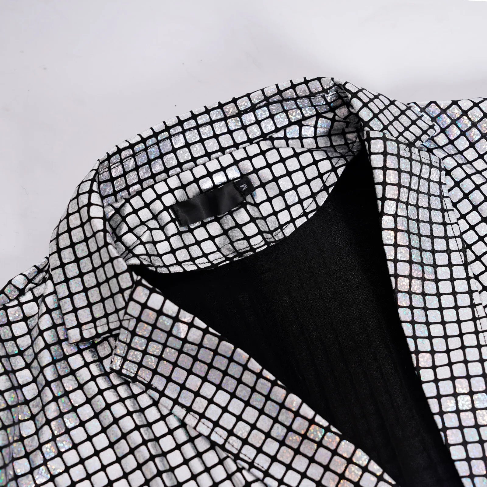 Men's New Cool Performance Set, Sequin Gold Stamping Business Casual Two-piece, One-row Two-button Slim-fit Blazer + Trousers