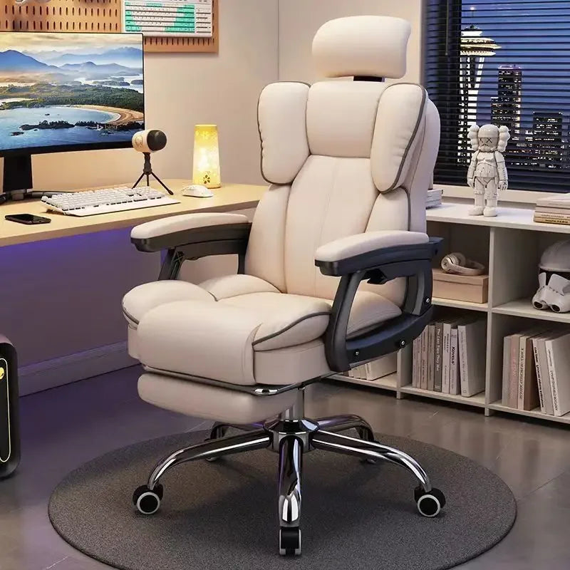 Computer Chair Reclining Comfortable Sedentary Gaming Chair Backrest Sofa Chair Desk Dormitory Live Study Swivel Chair Furniture