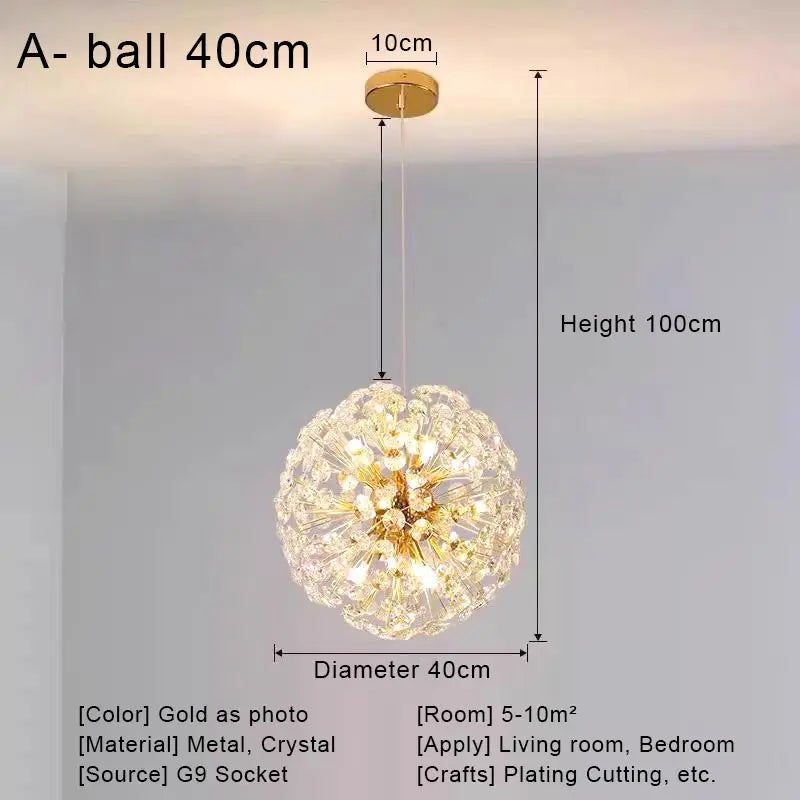 Modern Crystal Led Ceiling Pendant Lamps Home Decoration Hanging Light Fixture Dining Room Bedroom Living Room Chandelier Lustre